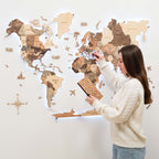 3D LED Wooden World Map 3.0 Smokey - SJB-DIAMOND ELITES