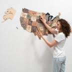 Wooden 3d Map of USA - Smokey - SJB-DIAMOND ELITES