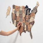 Wooden 3d Map of USA - Smokey - SJB-DIAMOND ELITES