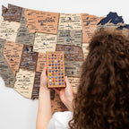 Wooden 3d Map of USA - Smokey - SJB-DIAMOND ELITES