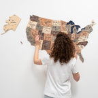 Wooden 3d Map of USA - Smokey - SJB-DIAMOND ELITES