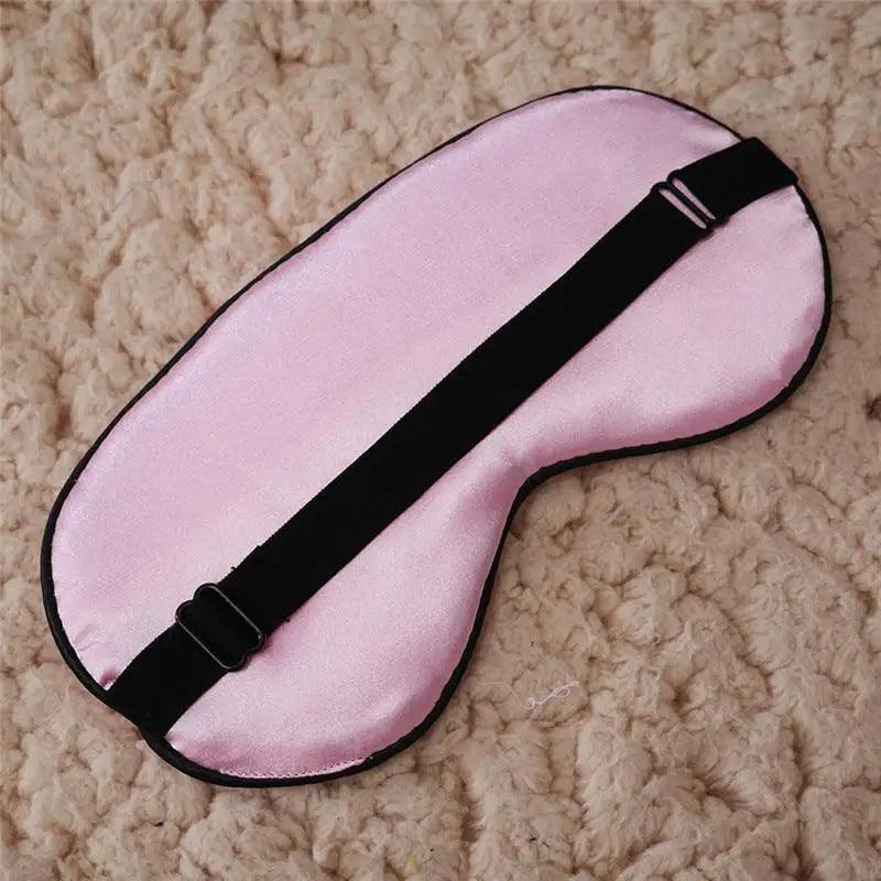Smooth Pure Silk Sleep Rest Eye Mask Padded Shade Cover Travel Relax Eye Mask Sleeping Mask Comfortable Sleep Eye Cover With Adjustable Strap Stevvex