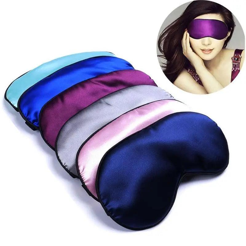 Smooth Pure Silk Sleep Rest Eye Mask Padded Shade Cover Travel Relax Eye Mask Sleeping Mask Comfortable Sleep Eye Cover With Adjustable Strap Stevvex