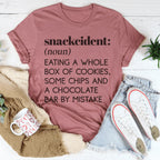 Snackcident Noun Eating A Whole Box Of Cookies Tee Peachy Sunday