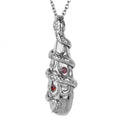 Snake Teardrop Necklace Gothic Silver Serpent Pendant