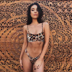 Snakeskin Bikini Women Swimwear Leopard Bikinis Swim Suit Push Up Swimsuit  Women's Bikini Scoop Neck Straps Cutout Crop Top with Cheeky Bottom Two Piece Swimsuits Female Beachwear Swimming Bikini Women Stevvex