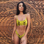 Snakeskin Bikini Women Swimwear Leopard Bikinis Swim Suit Push Up Swimsuit  Women's Bikini Scoop Neck Straps Cutout Crop Top with Cheeky Bottom Two Piece Swimsuits Female Beachwear Swimming Bikini Women Stevvex