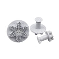 Snowflake Fondant Cake Decorating Tools Sugarcraft Cutter Mold Cake Decorating Baking Tools Kitchen Accessories 3Pcs/Set Snowflake Cookie Cutter Set Cake Decorating Mold Fondant Winter Theme Molds Stevvex