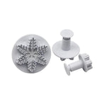 Snowflake Fondant Cake Decorating Tools Sugarcraft Cutter Mold Cake Decorating Baking Tools Kitchen Accessories 3Pcs/Set Snowflake Cookie Cutter Set Cake Decorating Mold Fondant Winter Theme Molds Stevvex