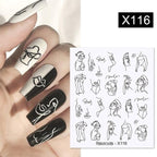 Snowflakes Nail Water Decals Christmas White Snow Transfer Sticker Decoration Slider Flower Leaf Manicuring Art Paper Tips Snowflake Bronzing Christmas Slider Nail Art 3D Decals Decoration Decals Snowflakes Elk Bear Christmas Xmas Stickers Stevvex