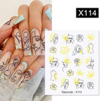 Snowflakes Nail Water Decals Christmas White Snow Transfer Sticker Decoration Slider Flower Leaf Manicuring Art Paper Tips Snowflake Bronzing Christmas Slider Nail Art 3D Decals Decoration Decals Snowflakes Elk Bear Christmas Xmas Stickers Stevvex
