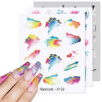 Snowflakes Nail Water Decals Christmas White Snow Transfer Sticker Decoration Slider Flower Leaf Manicuring Art Paper Tips Snowflake Bronzing Christmas Slider Nail Art 3D Decals Decoration Decals Snowflakes Elk Bear Christmas Xmas Stickers Stevvex