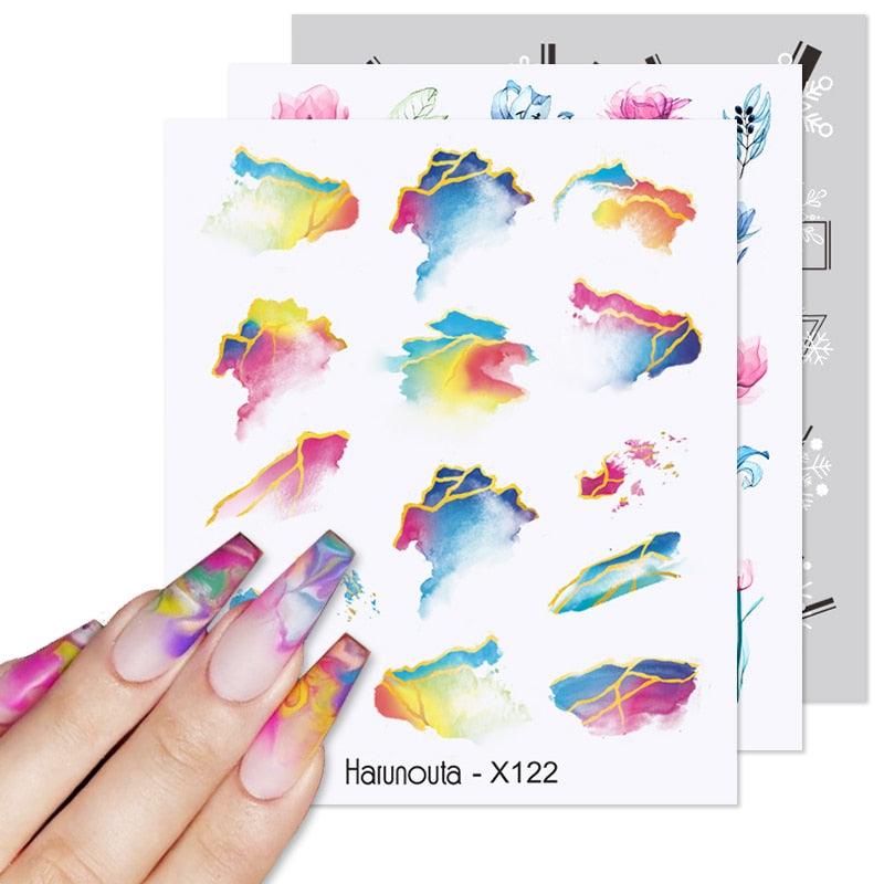 Snowflakes Nail Water Decals Christmas White Snow Transfer Sticker Decoration Slider Flower Leaf Manicuring Art Paper Tips Snowflake Bronzing Christmas Slider Nail Art 3D Decals Decoration Decals Snowflakes Elk Bear Christmas Xmas Stickers Stevvex