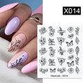 Snowflakes Nail Water Decals Christmas White Snow Transfer Sticker Decoration Slider Flower Leaf Manicuring Art Paper Tips Snowflake Bronzing Christmas Slider Nail Art 3D Decals Decoration Decals Snowflakes Elk Bear Christmas Xmas Stickers Stevvex