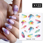 Snowflakes Nail Water Decals Christmas White Snow Transfer Sticker Decoration Slider Flower Leaf Manicuring Art Paper Tips Snowflake Bronzing Christmas Slider Nail Art 3D Decals Decoration Decals Snowflakes Elk Bear Christmas Xmas Stickers Stevvex
