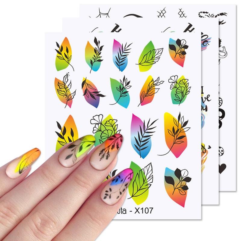 Snowflakes Nail Water Decals Christmas White Snow Transfer Sticker Decoration Slider Flower Leaf Manicuring Art Paper Tips Snowflake Bronzing Christmas Slider Nail Art 3D Decals Decoration Decals Snowflakes Elk Bear Christmas Xmas Stickers Stevvex