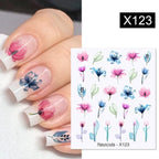 Snowflakes Nail Water Decals Christmas White Snow Transfer Sticker Decoration Slider Flower Leaf Manicuring Art Paper Tips Snowflake Bronzing Christmas Slider Nail Art 3D Decals Decoration Decals Snowflakes Elk Bear Christmas Xmas Stickers Stevvex