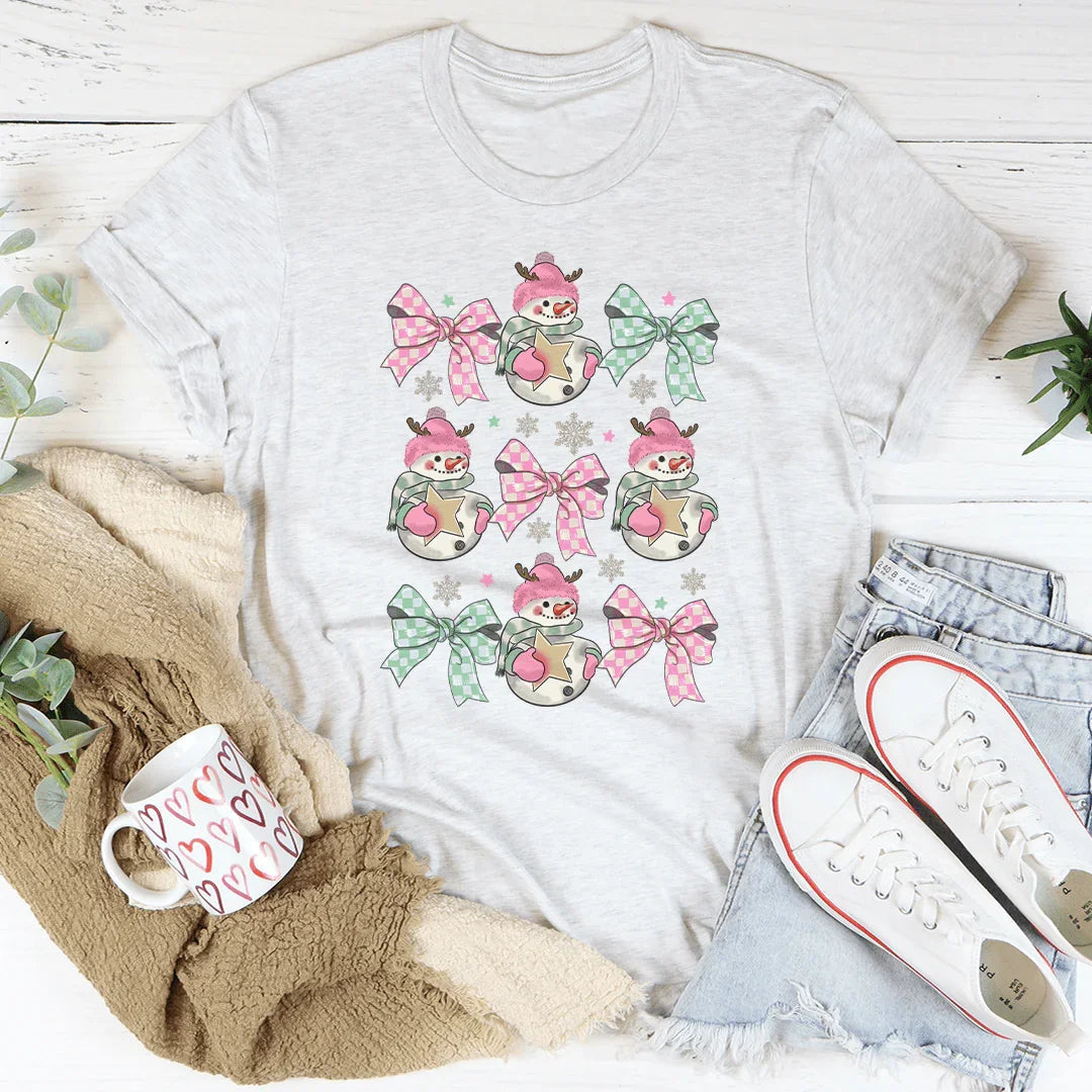 Snowman Coquette Tee Peachy Sunday