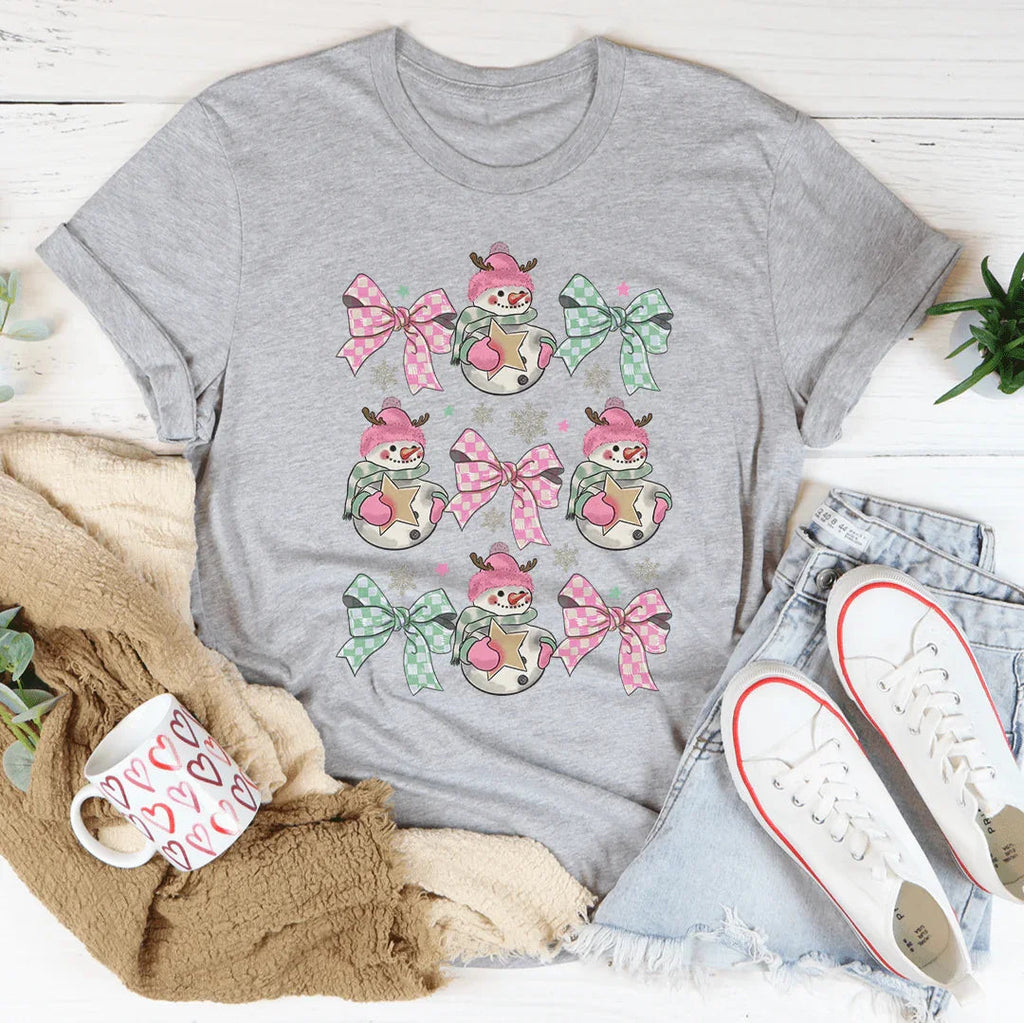 Snowman Coquette Tee Peachy Sunday