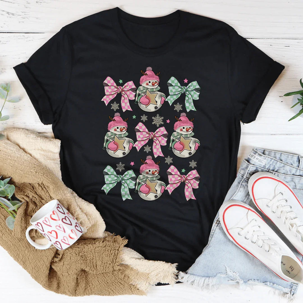 Snowman Coquette Tee Peachy Sunday