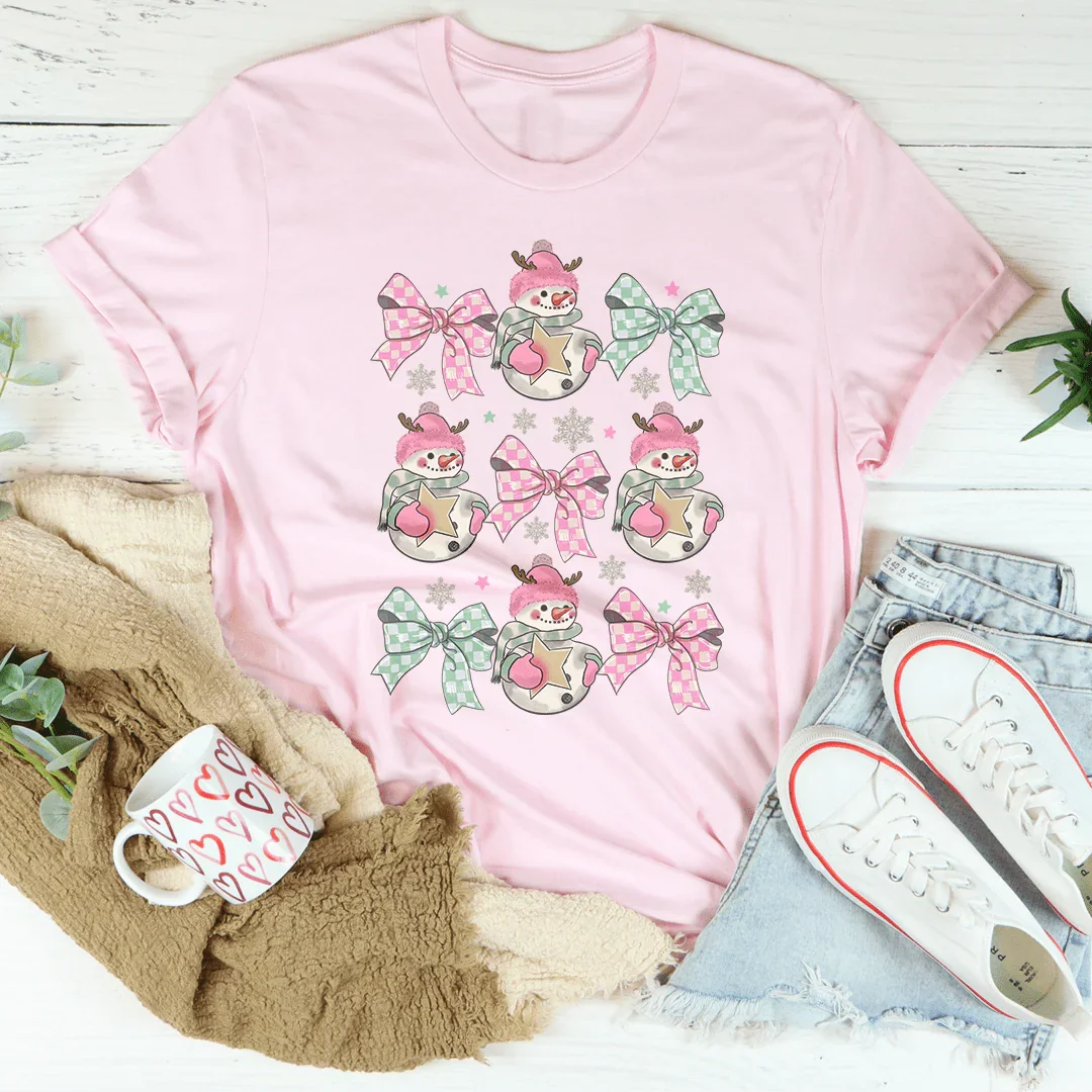 Snowman Coquette Tee Peachy Sunday