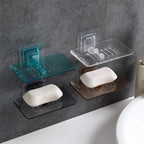 Soap Dish Suction Cup Soap Dish Soap Dish for Bathroom Case Soap Box Dish Storage Plate Drain Soap Box Soap Holder Transparent Soap Dish Drainer Tray - Suction Cup Soap Dish Holder Wall Mounted for Bathroom Shower