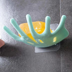 Soap Holder Bathroom Shower Dish Plates Storage Box With Drain Wall Mounted Self Adhesive Plastic Supplies Bathroom Soap Rack Suction Cup Bathroom Soap Dish Holder Shower Soap Dish Saver Tray Bar Soap Sponge Holder for Shower Bathroom Tub and Kitchen Stevvex