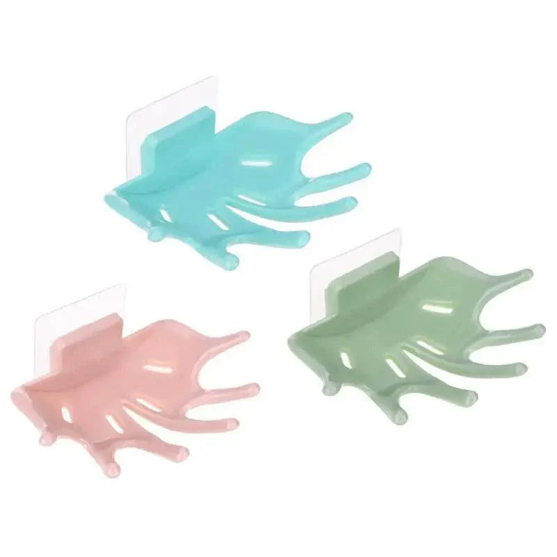 Soap Holder Bathroom Shower Dish Plates Storage Box With Drain Wall Mounted Self Adhesive Plastic Supplies Bathroom Soap Rack Suction Cup Bathroom Soap Dish Holder Shower Soap Dish Saver Tray Bar Soap Sponge Holder for Shower Bathroom Tub and Kitchen Stevvex