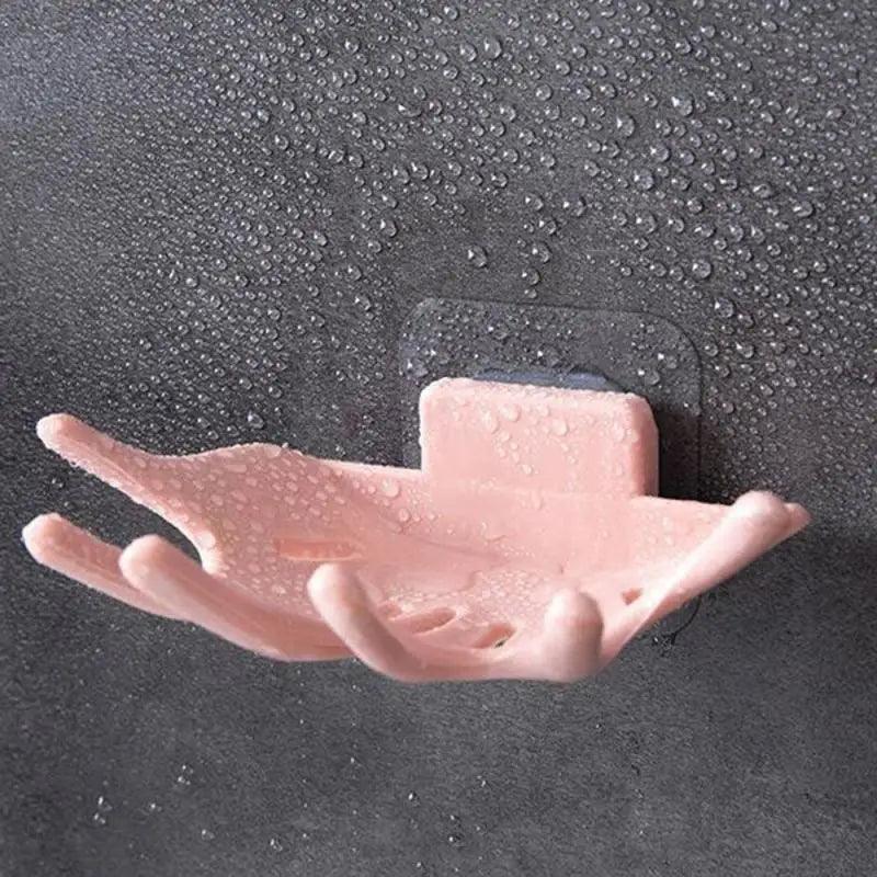 Soap Holder Bathroom Shower Dish Plates Storage Box With Drain Wall Mounted Self Adhesive Plastic Supplies Bathroom Soap Rack Suction Cup Bathroom Soap Dish Holder Shower Soap Dish Saver Tray Bar Soap Sponge Holder for Shower Bathroom Tub and Kitchen Stevvex