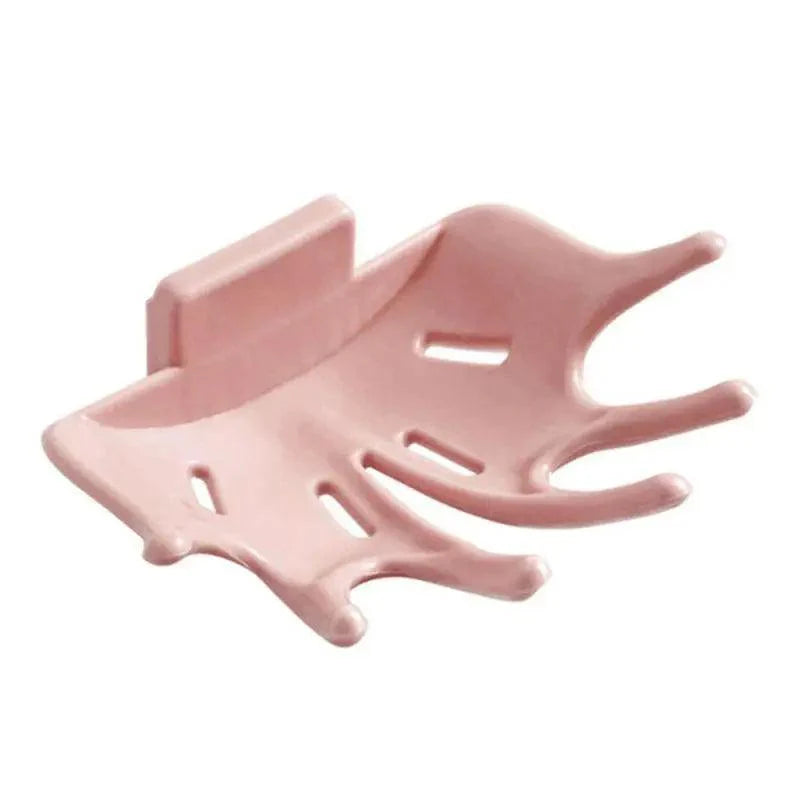 Soap Holder Bathroom Shower Dish Plates Storage Box With Drain Wall Mounted Self Adhesive Plastic Supplies Bathroom Soap Rack Suction Cup Bathroom Soap Dish Holder Shower Soap Dish Saver Tray Bar Soap Sponge Holder for Shower Bathroom Tub and Kitchen Stevvex