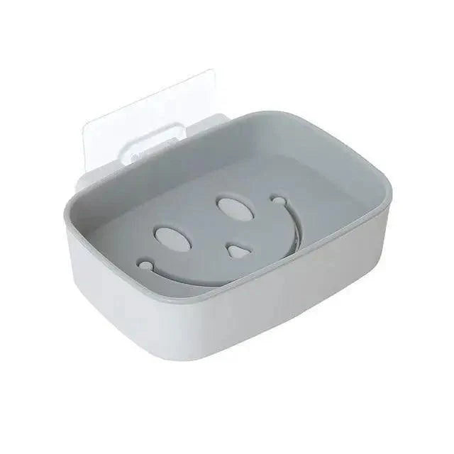 Soap Rack No Drilling Wall Mounted Double Layer Soap Holder Soap Sponge Dish Bathroom Accessories Soap Dishes Self Adhesive Soap Dish Bar Soap Holder Soap Dishes Tray Saver Case Box for Shower Bathroom Kitchen Dish Drainer Drying Rack Stevvex