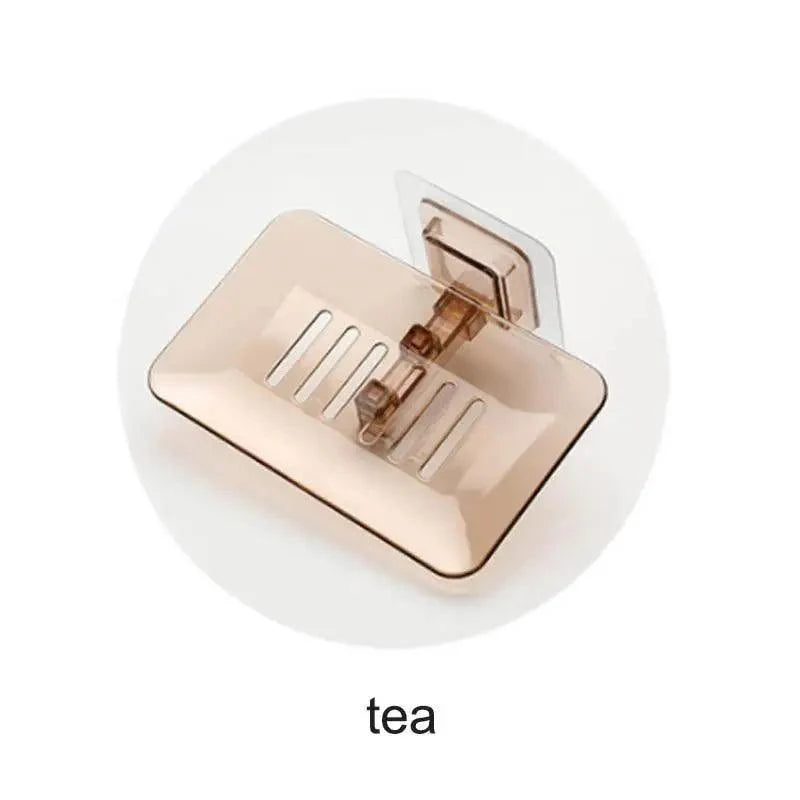 Soap Rack No Drilling Wall Mounted Double Layer Soap Holder Soap Sponge Dish Bathroom Accessories Soap Dishes Self Adhesive Soap Dish Bar Soap Holder Soap Dishes Tray Saver Case Box for Shower Bathroom Kitchen Dish Drainer Drying Rack Stevvex