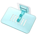 Soap Rack No Drilling Wall Mounted Double Layer Soap Holder Soap Sponge Dish Bathroom Accessories Soap Dishes Self Adhesive Shower Soap Saver Holder Stand Bathroom Bar Soap Case Adhesive Kitchen Sink Sponge Holder Drainer Wall Soap Dish Container Stevvex