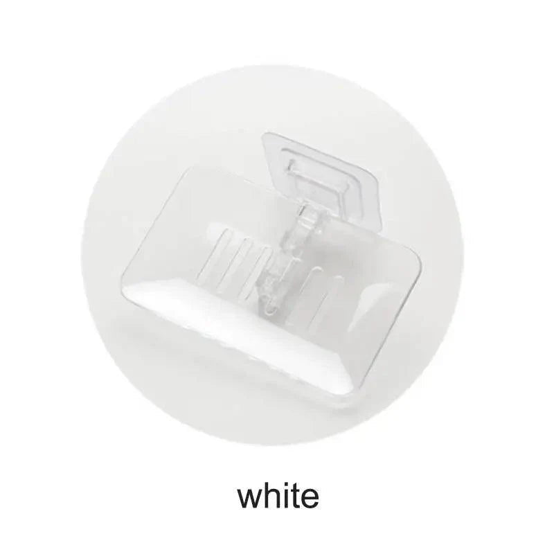 Soap Rack No Drilling Wall Mounted Double Layer Soap Holder Soap Sponge Dish Bathroom Accessories Soap Dishes Self Adhesive Soap Dish Bar Soap Holder Soap Dishes Tray Saver Case Box for Shower Bathroom Kitchen Dish Drainer Drying Rack Stevvex