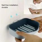 Soap Rack No Drilling Wall Mounted Double Layer Soap Holder Soap Sponge Dish Bathroom Accessories Soap Dishes Self Adhesive Soap Dish Bar Soap Holder Soap Dishes Tray Saver Case Box for Shower Bathroom Kitchen Dish Drainer Drying Rack Stevvex