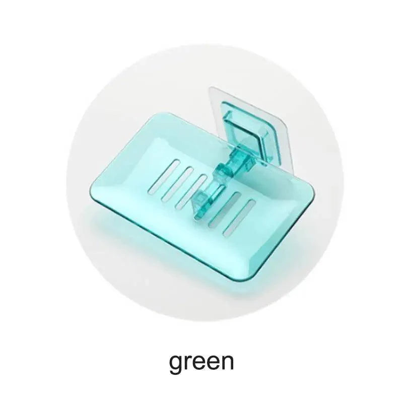 Soap Rack No Drilling Wall Mounted Double Layer Soap Holder Soap Sponge Dish Bathroom Accessories Soap Dishes Self Adhesive Soap Dish Bar Soap Holder Soap Dishes Tray Saver Case Box for Shower Bathroom Kitchen Dish Drainer Drying Rack Stevvex