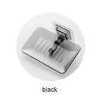 Soap Rack No Drilling Wall Mounted Double Layer Soap Holder Soap Sponge Dish Bathroom Accessories Soap Dishes Self Adhesive Soap Dish Bar Soap Holder Soap Dishes Tray Saver Case Box for Shower Bathroom Kitchen Dish Drainer Drying Rack Stevvex