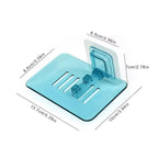 Soap Rack No Drilling Wall Mounted Double Layer Soap Holder Soap Sponge Dish Bathroom Accessories Soap Dishes Self Adhesive Shower Soap Saver Holder Stand Bathroom Bar Soap Case Adhesive Kitchen Sink Sponge Holder Drainer Wall Soap Dish Container Stevvex