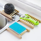 Soap Rack No Drilling Wall Mounted Double Layer Soap Holder Soap Sponge Dish Bathroom Accessories Soap Dishes Self Adhesive Soap Dish Bar Soap Holder Soap Dishes Tray Saver Case Box for Shower Bathroom Kitchen Dish Drainer Drying Rack Stevvex