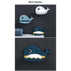 Soap Rack No Drilling Wall Mounted Drain Non Perforated Double Layer Holder Sponge Dish Accessories Magic Soap Dishes Bathroom Cute Soap Dish for Kids Plastic Self Draining Soap Holder for Shower Wall Cartoon Hanging Bathroom Soap Tray with Suction Cup Stevvex