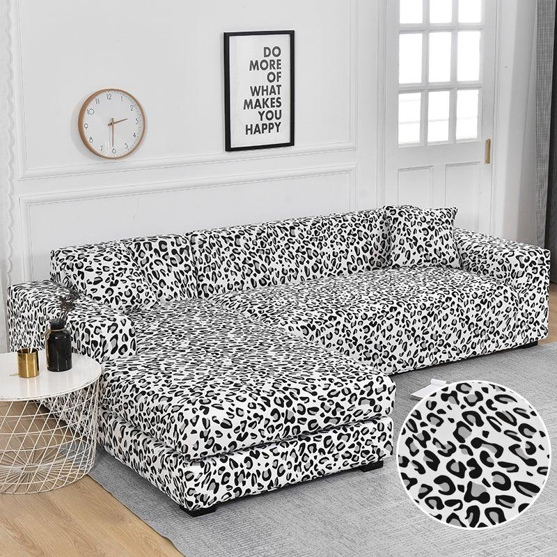 Sofa Cover Geometric Couch Cover Elastic Sofa Cover for Living Room Pets Corner L Shaped Chaise Longue Sofa Slipcover Shaped Sofa Slipcovers with Elastic Bottom, Jacquard Chaise Lounge Set for Living Room Stevvex