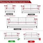 Sofa Cover Geometric Couch Cover Elastic Sofa Cover for Living Room Pets Corner L Shaped Chaise Longue Sofa Slipcover Shaped Sofa Slipcovers with Elastic Bottom, Jacquard Chaise Lounge Set for Living Room Stevvex