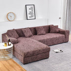 Sofa Cover Geometric Couch Cover Elastic Sofa Cover for Living Room Pets Corner L Shaped Chaise Longue Sofa Slipcover Shaped Sofa Slipcovers with Elastic Bottom, Jacquard Chaise Lounge Set for Living Room Stevvex