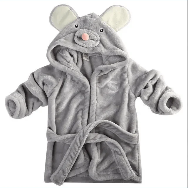 Soft And Comfortable Baby Bathrobes Cute Cartoon Animal Face Sleepwear For Babies Unique Design Hooded Sleepwear For Infants Stevvex