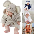Soft And Comfortable Baby Bathrobes Cute Cartoon Animal Face Sleepwear For Babies Unique Design Hooded Sleepwear For Infants Stevvex