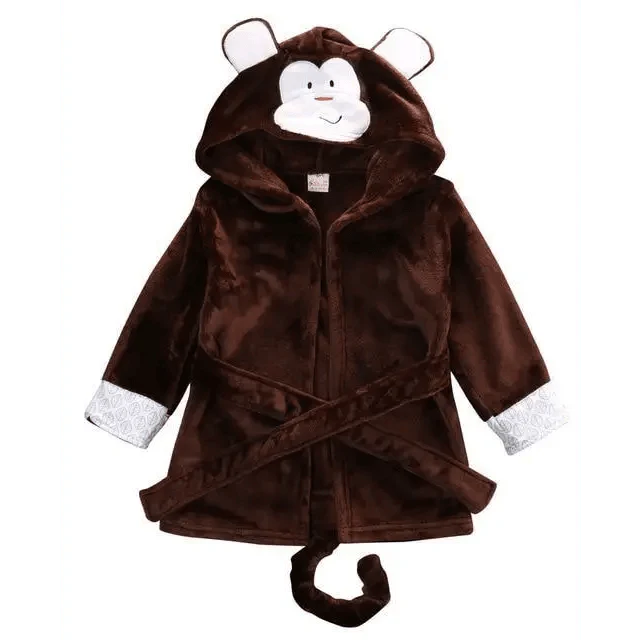 Soft And Comfortable Baby Bathrobes Cute Cartoon Animal Face Sleepwear For Babies Unique Design Hooded Sleepwear For Infants Stevvex