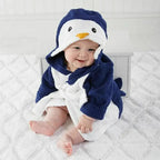 Soft And Comfortable Baby Bathrobes Cute Cartoon Animal Face Sleepwear For Babies Unique Design Hooded Sleepwear For Infants Stevvex