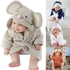 Soft And Comfortable Baby Bathrobes Cute Cartoon Animal Face Sleepwear For Babies Unique Design Hooded Sleepwear For Infants Stevvex