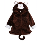 Soft And Comfortable Baby Bathrobes Cute Cartoon Animal Face Sleepwear For Babies Unique Design Hooded Sleepwear For Infants Stevvex