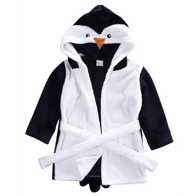 Soft And Comfortable Baby Bathrobes Cute Cartoon Animal Face Sleepwear For Babies Unique Design Hooded Sleepwear For Infants Stevvex
